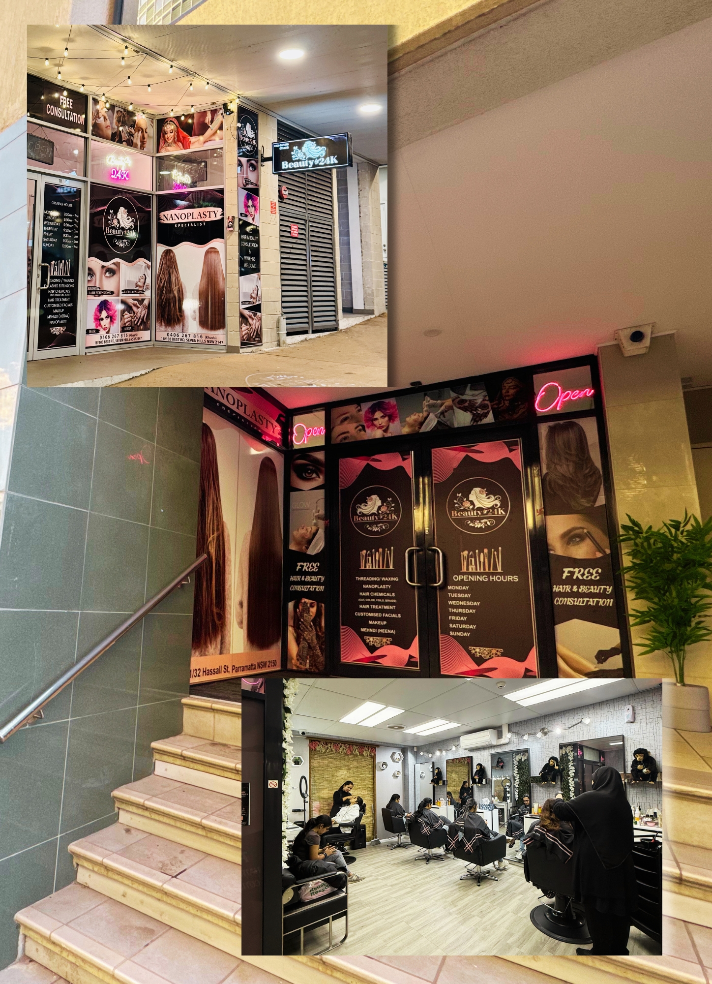 Beauty by 24K luxury salon interior